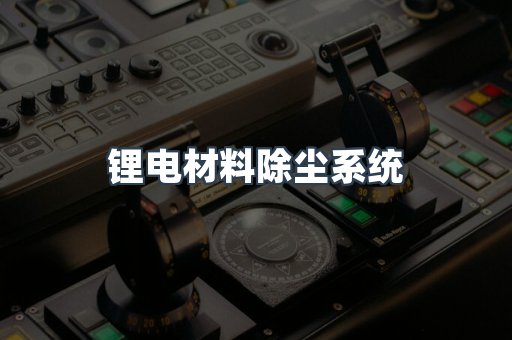 锂电材料除尘系统